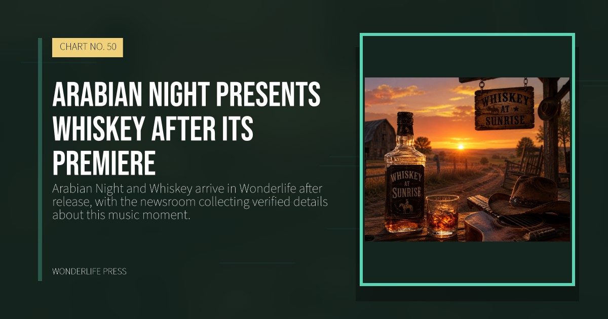 Wonderlife Press: Arabian Night presents Whiskey after its premiere. release artwork. CHART NO. 50.