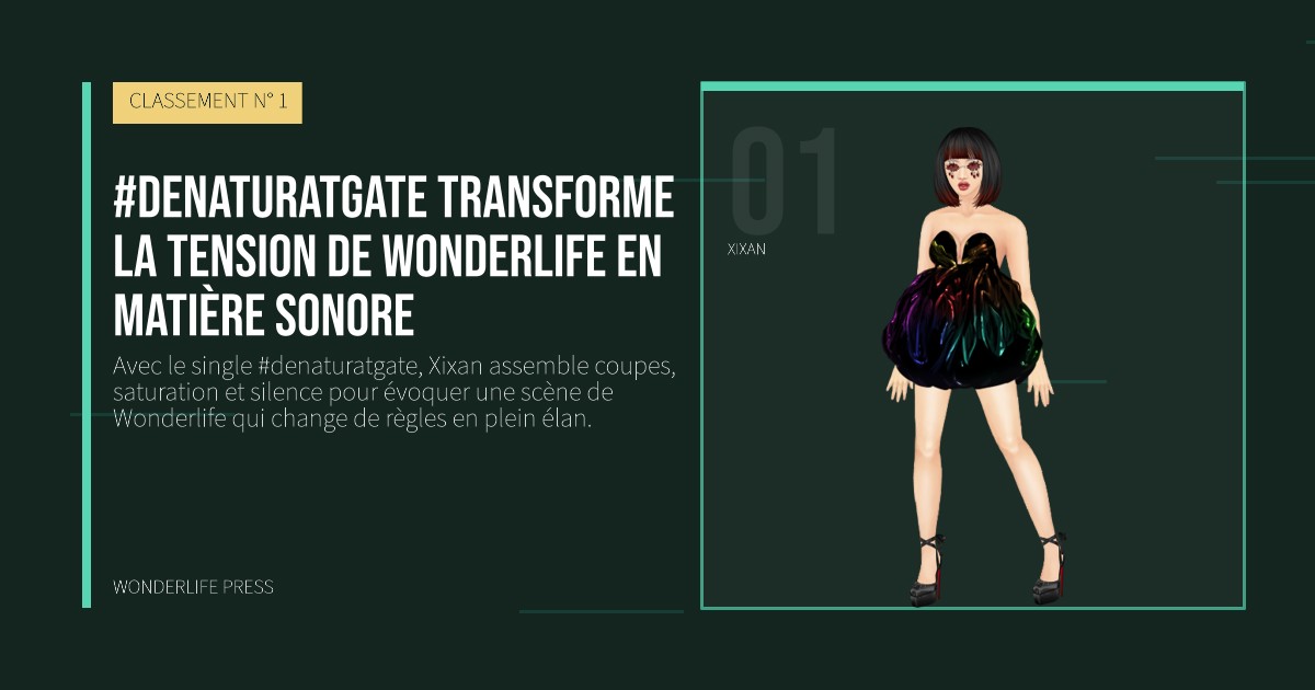 Wonderlife Press: #denaturatgate transforme la tension de Wonderlife en matière sonore. portrait des artistes. CLASSEMENT N° 1.
