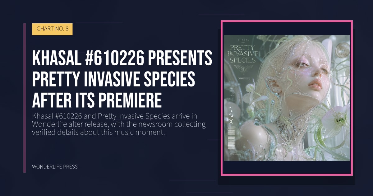 Wonderlife Press: Khasal #610226 presents Pretty Invasive Species after its premiere. release artwork. CHART NO. 8.