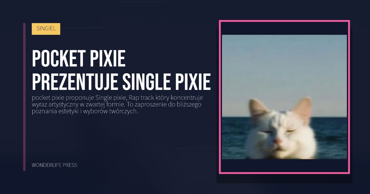 Wonderlife Press: pocket pixie prezentuje Single pixie. okładka wydawnictwa. SINGIEL.