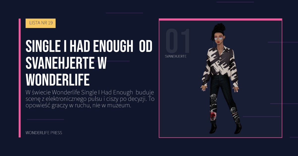 Wonderlife Press: Single I Had Enough od Svanehjerte w Wonderlife. portret artystów. LISTA NR 19.