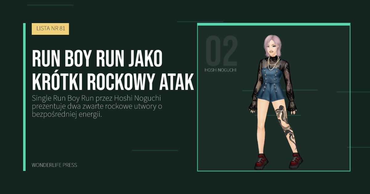 Wonderlife Press: Run Boy Run jako krótki rockowy atak. portret artystów. LISTA NR 81.