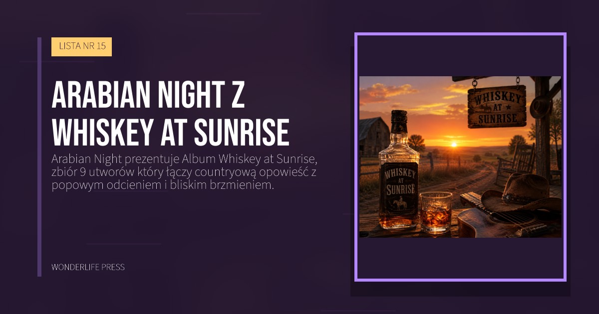Wonderlife Press: Arabian Night z Whiskey at Sunrise. okładka wydawnictwa. LISTA NR 15.