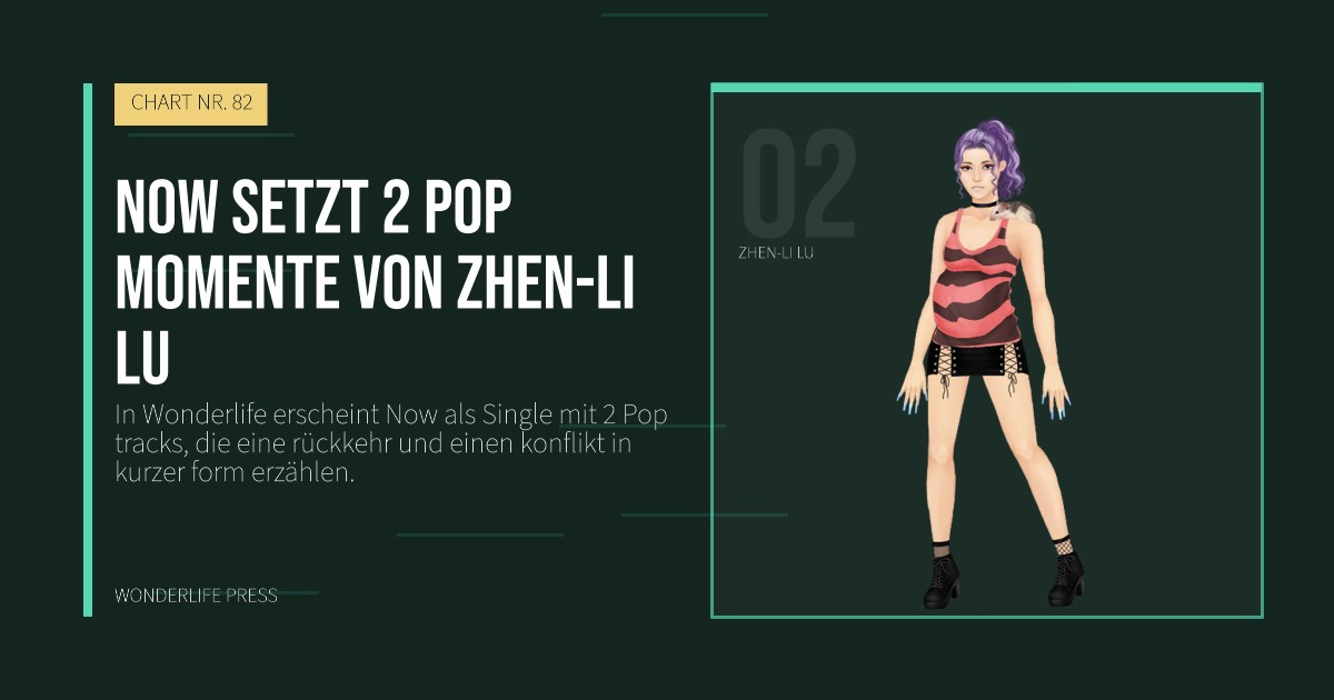 Wonderlife Press: Now setzt 2 Pop momente von Zhen-li Lu. Künstlerporträt. CHART NR. 82.