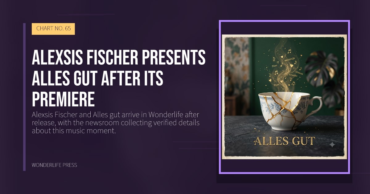 Wonderlife Press: Alexsis Fischer presents Alles gut after its premiere. release artwork. CHART NO. 65.