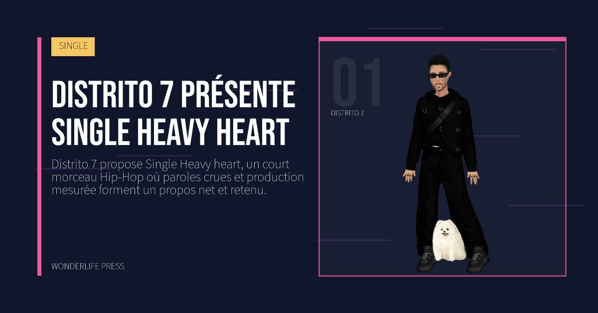 Wonderlife Press: Distrito 7 présente Single Heavy heart. portrait des artistes. SINGLE.