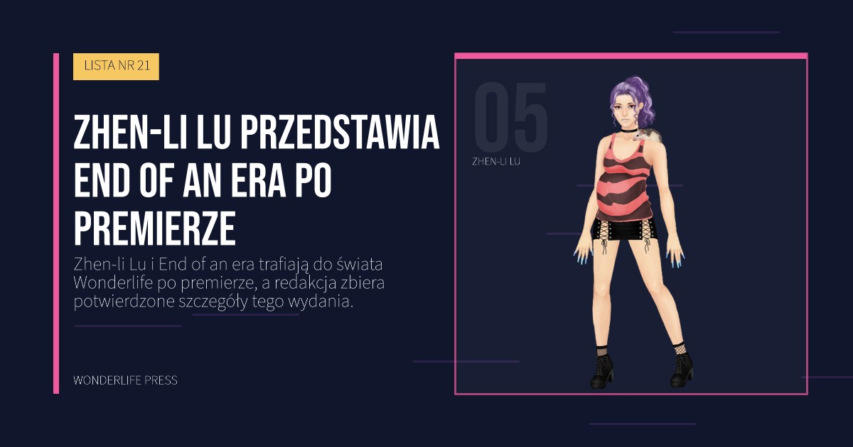 Wonderlife Press: Zhen-li Lu przedstawia End of an era po premierze. portret artystów. LISTA NR 21.