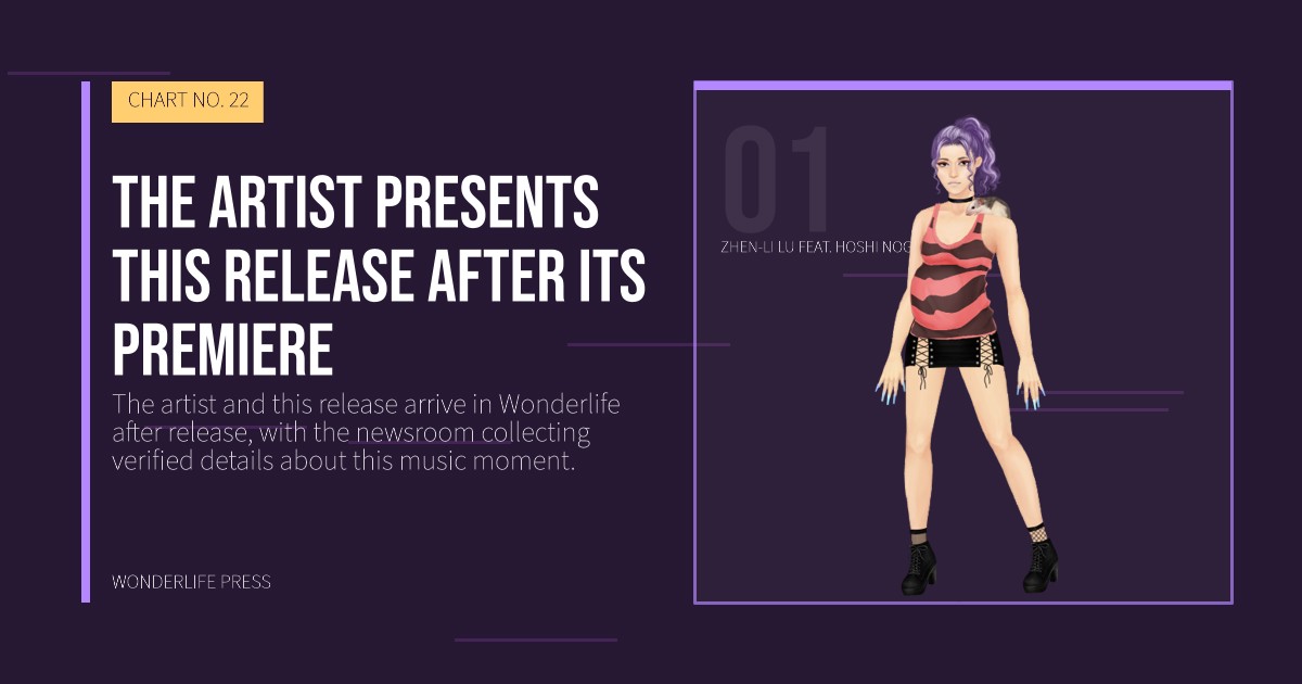 Wonderlife Press: The artist presents this release after its premiere. artist portrait. CHART NO. 22.