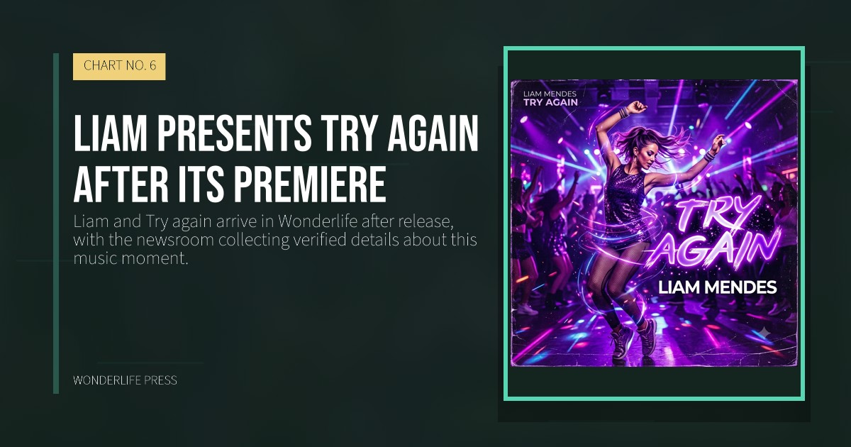 Wonderlife Press: Liam presents Try again after its premiere. release artwork. CHART NO. 6.