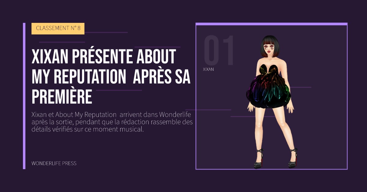 Wonderlife Press: Xixan présente About My Reputation  après sa première. portrait des artistes. CLASSEMENT N° 8.