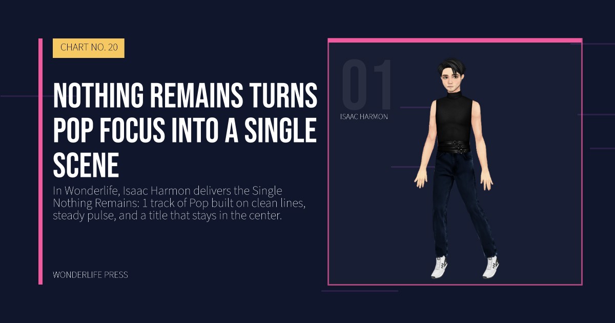 Wonderlife Press: Nothing Remains turns pop focus into a single scene. artist portrait. CHART NO. 20.
