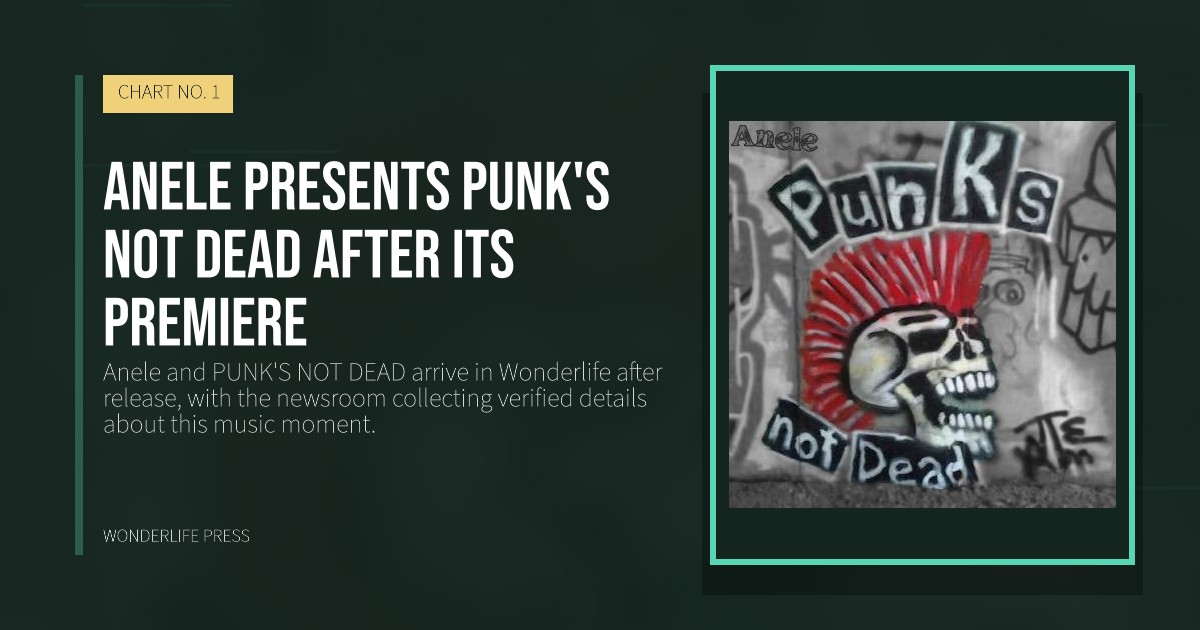 Wonderlife Press: Anele presents PUNK'S NOT DEAD after its premiere. release artwork. CHART NO. 1.
