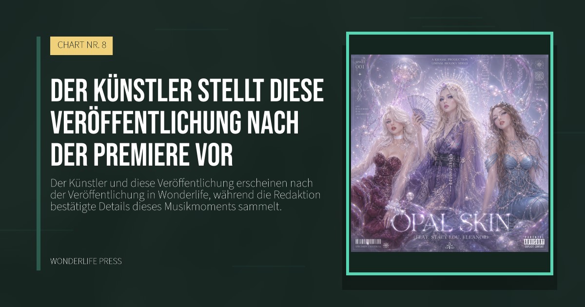 Wonderlife Press: Der Künstler stellt diese Veröffentlichung nach der Premiere vor. Veröffentlichungscover. CHART NR. 8.