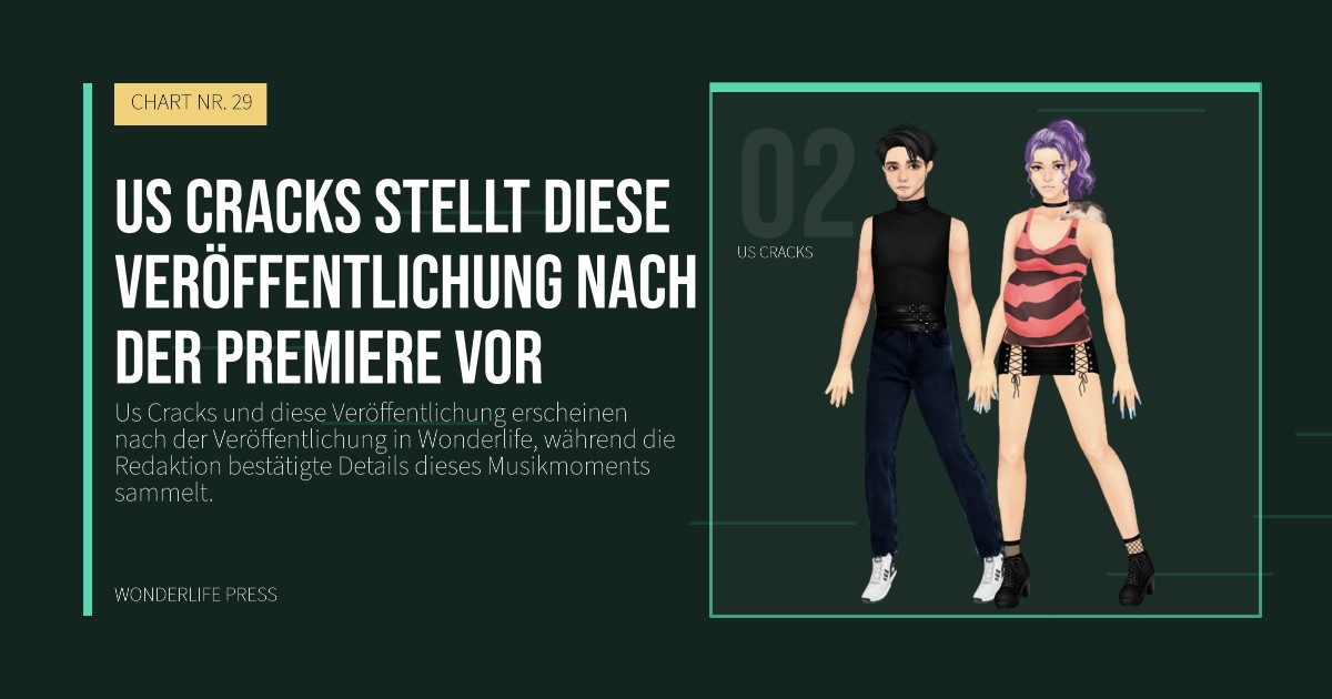 Wonderlife Press: Us Cracks stellt diese Veröffentlichung nach der Premiere vor. Künstlerporträt. CHART NR. 29.