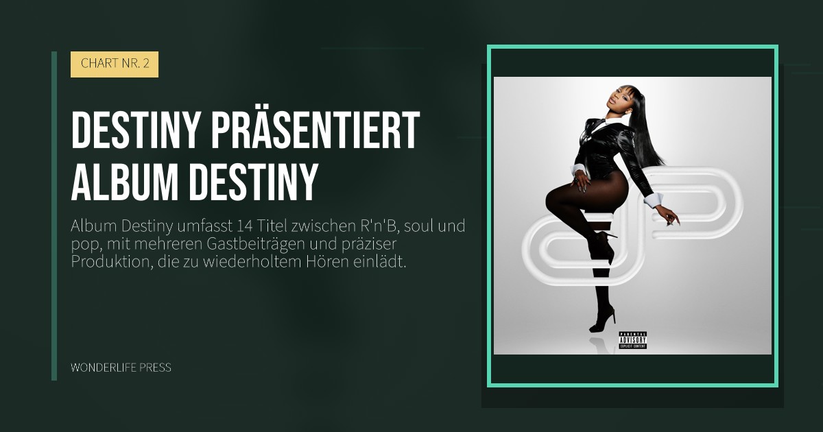 Wonderlife Press: Destiny präsentiert Album Destiny. Veröffentlichungscover. CHART NR. 2.