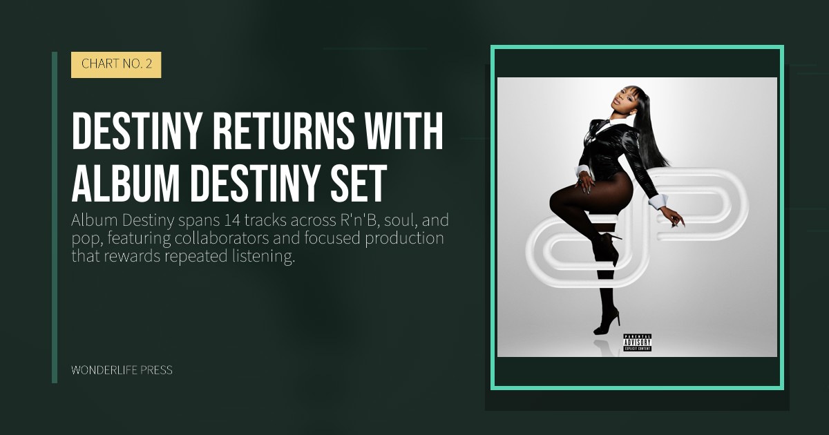 Wonderlife Press: Destiny returns with Album Destiny set. release artwork. CHART NO. 2.