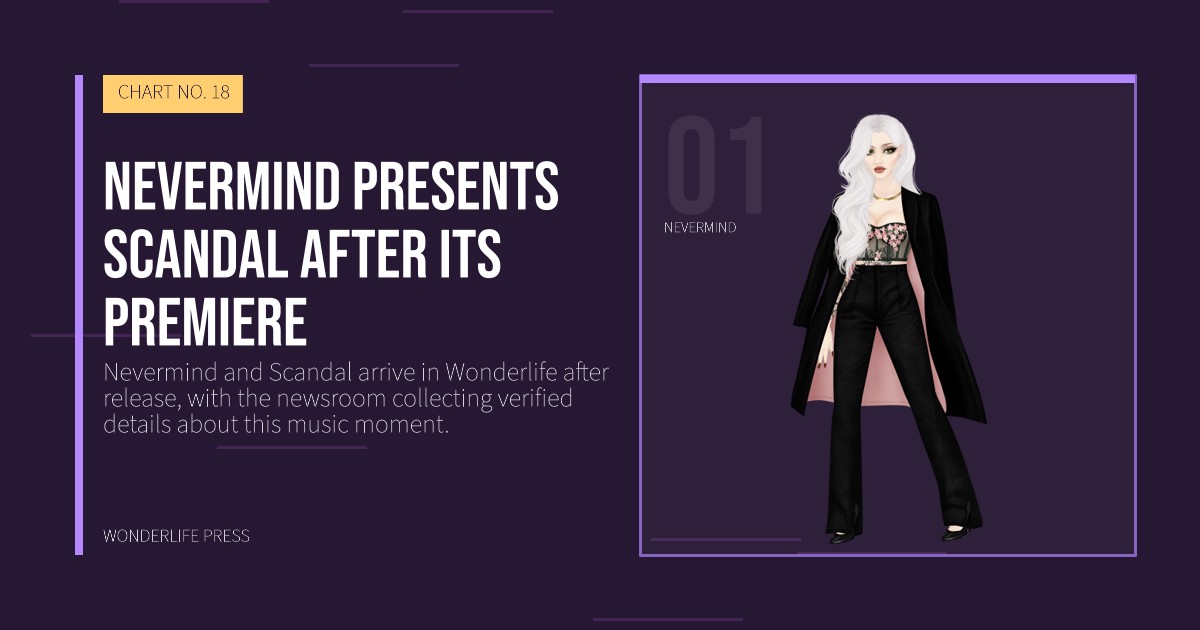 Wonderlife Press: Nevermind presents Scandal after its premiere. artist portrait. CHART NO. 18.