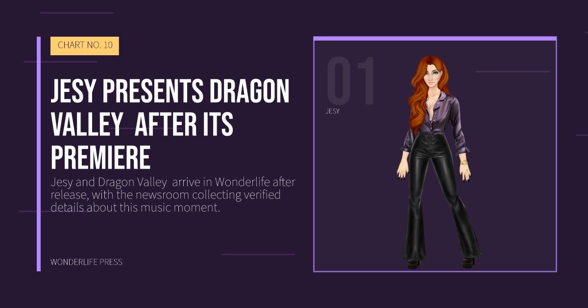 Wonderlife Press: Jesy presents Dragon Valley  after its premiere. artist portrait. CHART NO. 10.