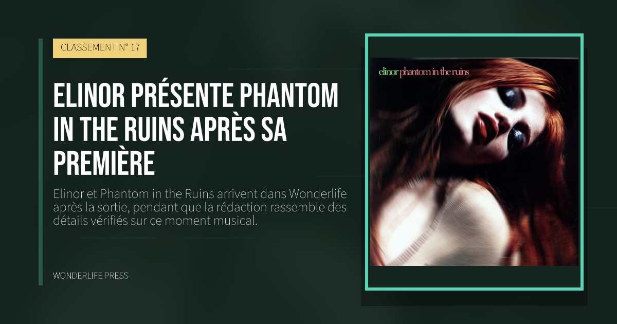 Wonderlife Press: Elinor présente Phantom in the Ruins après sa première. pochette de la sortie. CLASSEMENT N° 17.
