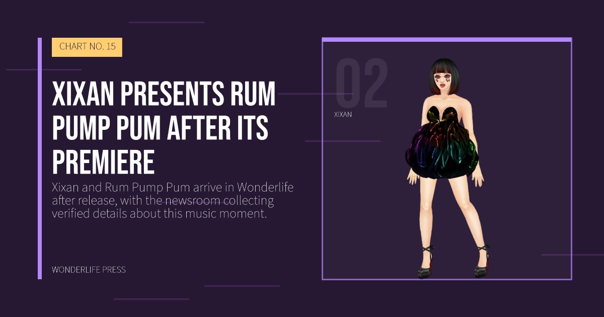 Wonderlife Press: Xixan presents Rum Pump Pum after its premiere. artist portrait. CHART NO. 15.