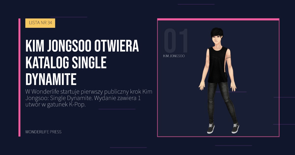 Wonderlife Press: Kim Jongsoo otwiera katalog single Dynamite. portret artystów. LISTA NR 34.