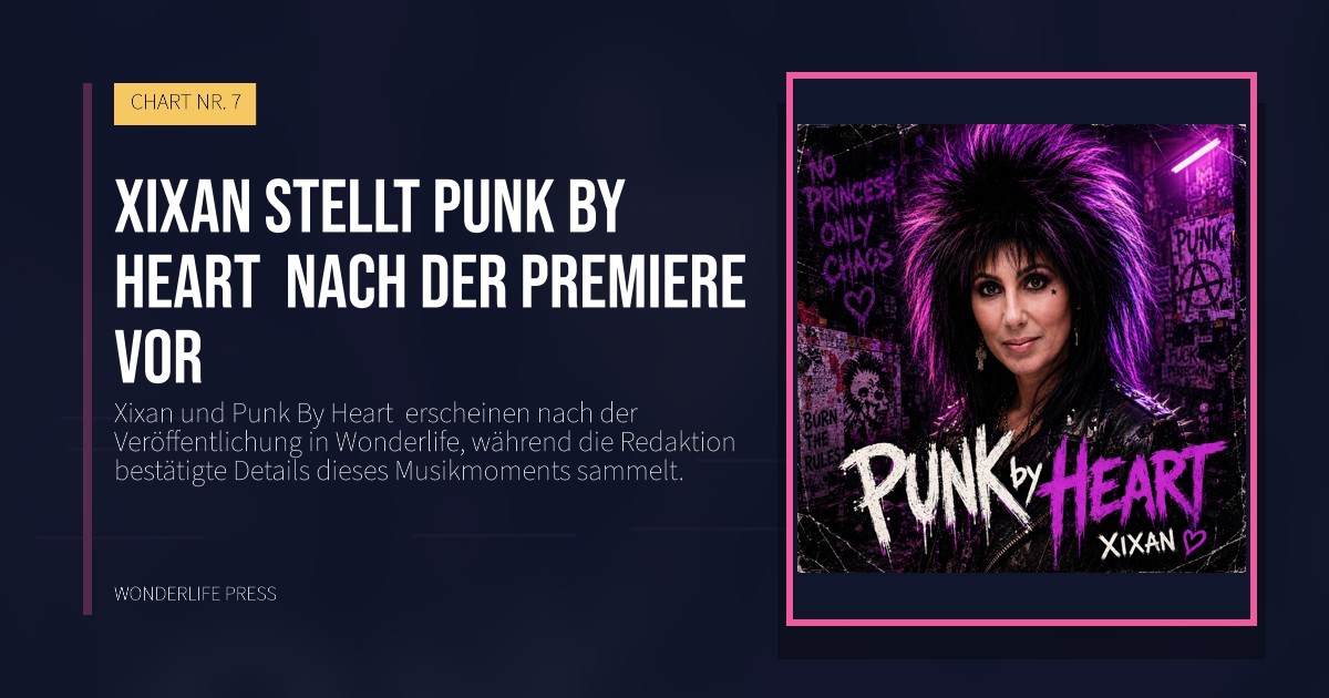 Wonderlife Press: Xixan stellt Punk By Heart  nach der Premiere vor. Veröffentlichungscover. CHART NR. 7.