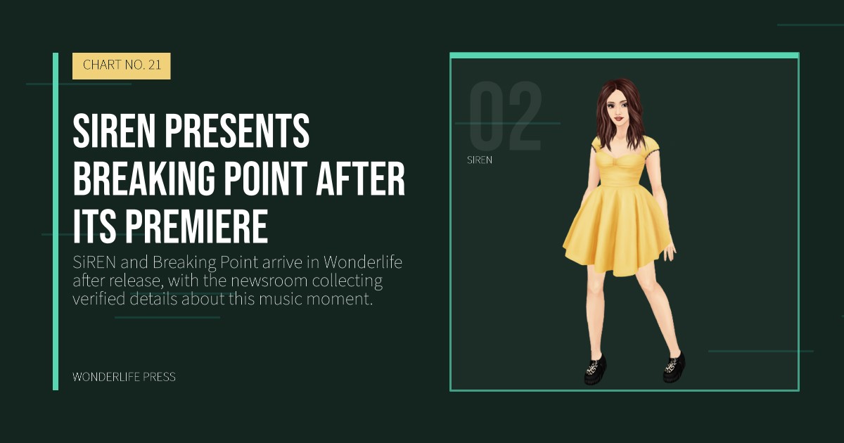 Wonderlife Press: SiREN presents Breaking Point after its premiere. artist portrait. CHART NO. 21.