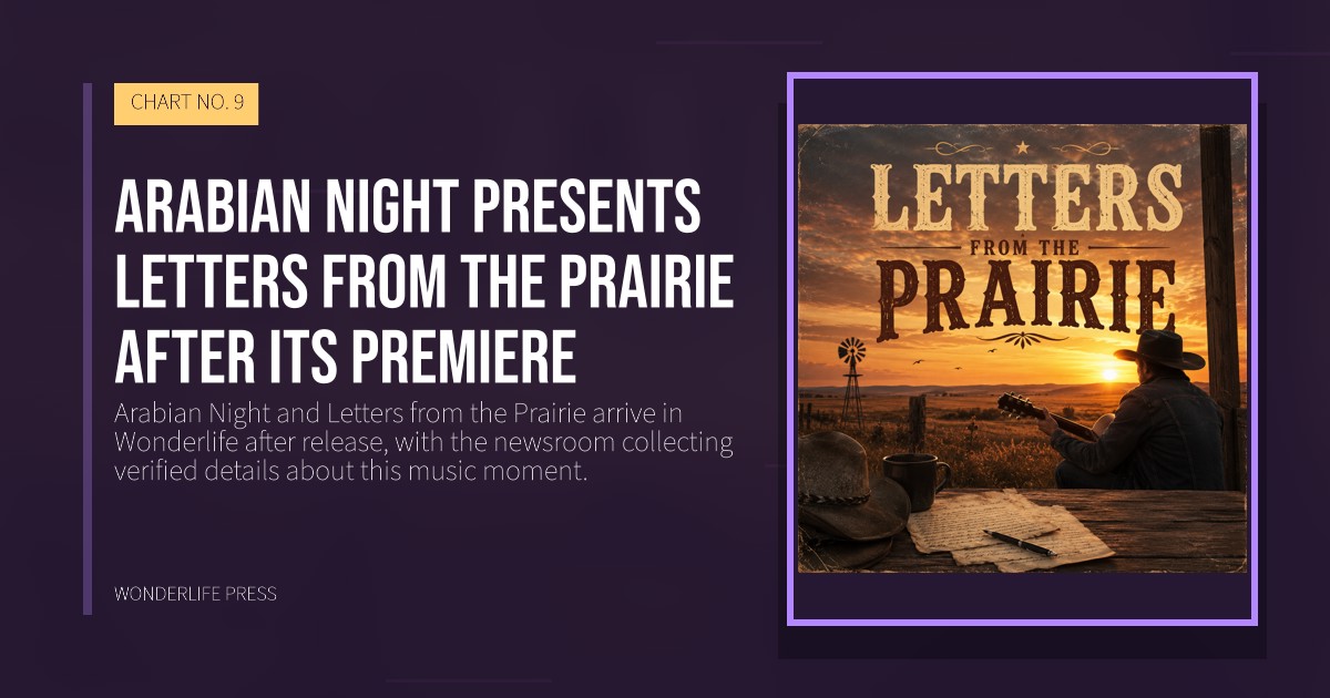 Wonderlife Press: Arabian Night presents Letters from the Prairie after its premiere. release artwork. CHART NO. 9.