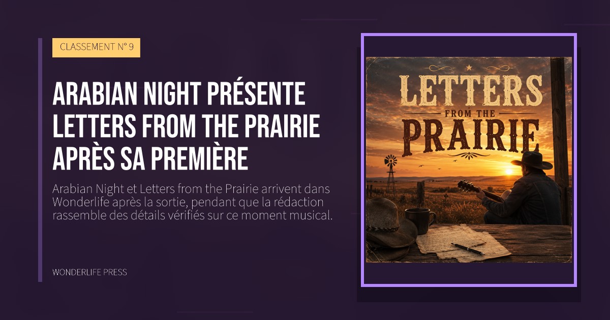 Wonderlife Press: Arabian Night présente Letters from the Prairie après sa première. pochette de la sortie. CLASSEMENT N° 9.
