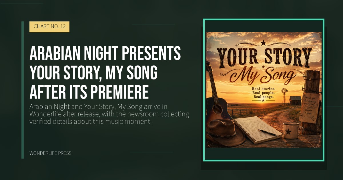 Wonderlife Press: Arabian Night presents Your Story, My Song after its premiere. release artwork. CHART NO. 12.