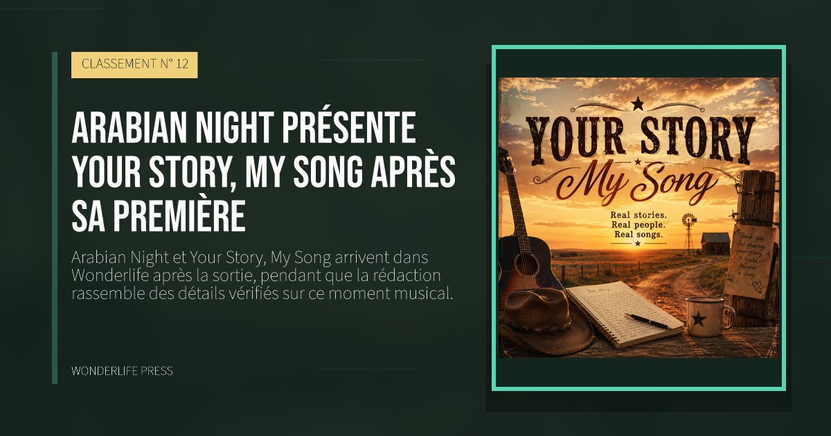 Wonderlife Press: Arabian Night présente Your Story, My Song après sa première. pochette de la sortie. CLASSEMENT N° 12.