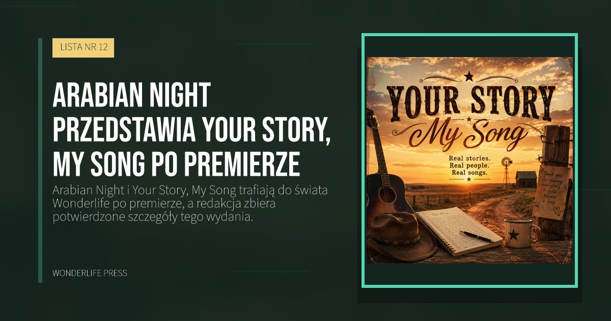 Wonderlife Press: Arabian Night przedstawia Your Story, My Song po premierze. okładka wydawnictwa. LISTA NR 12.