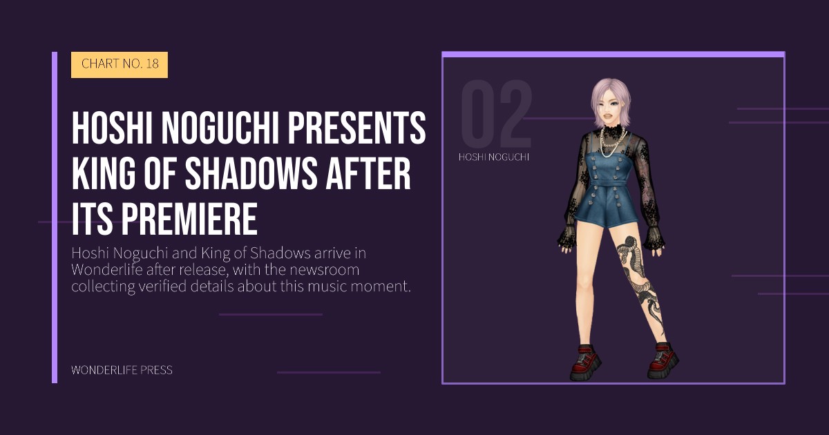 Wonderlife Press: Hoshi Noguchi presents King of Shadows after its premiere. artist portrait. CHART NO. 18.