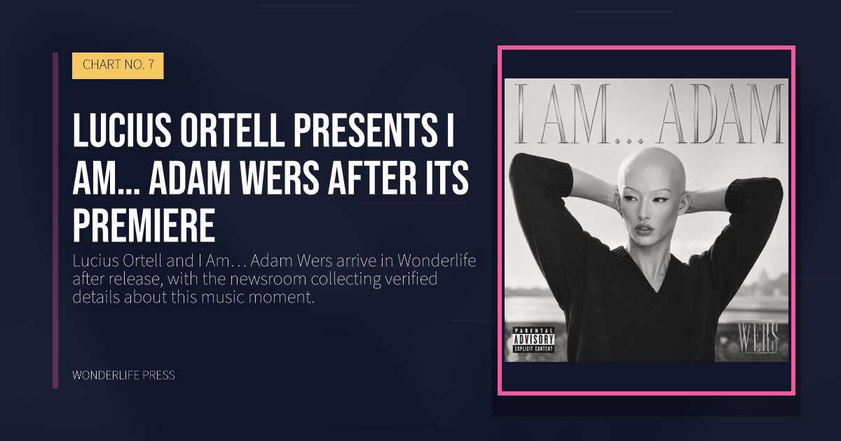 Wonderlife Press: Lucius Ortell presents I Am… Adam Wers after its premiere. release artwork. CHART NO. 7.