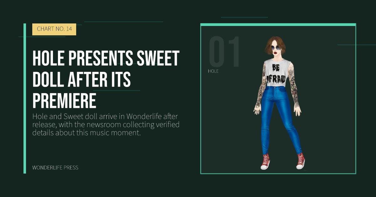 Wonderlife Press: Hole presents Sweet doll after its premiere. artist portrait. CHART NO. 14.