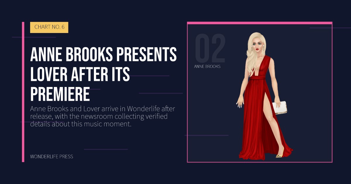 Wonderlife Press: Anne Brooks presents Lover after its premiere. artist portrait. CHART NO. 6.