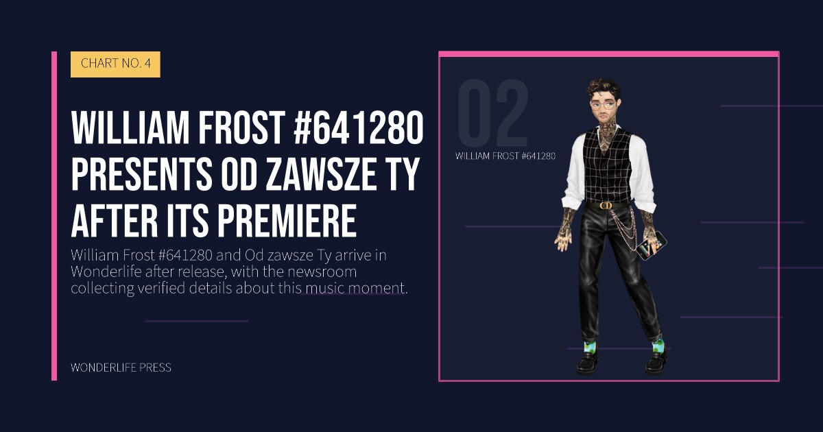 Wonderlife Press: William Frost #641280 presents Od zawsze Ty after its premiere. artist portrait. CHART NO. 4.