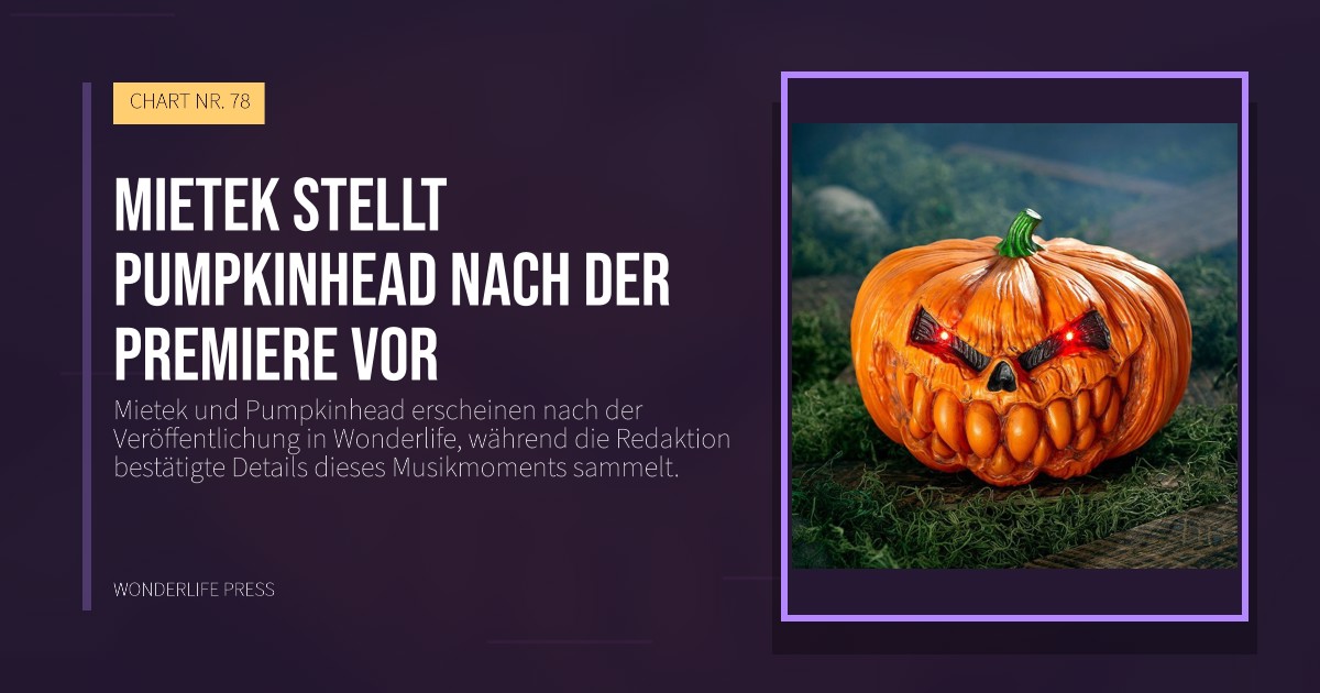 Wonderlife Press: Mietek stellt Pumpkinhead nach der Premiere vor. Veröffentlichungscover. CHART NR. 78.