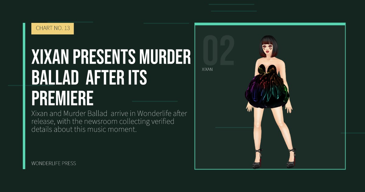 Wonderlife Press: Xixan presents Murder Ballad  after its premiere. artist portrait. CHART NO. 13.