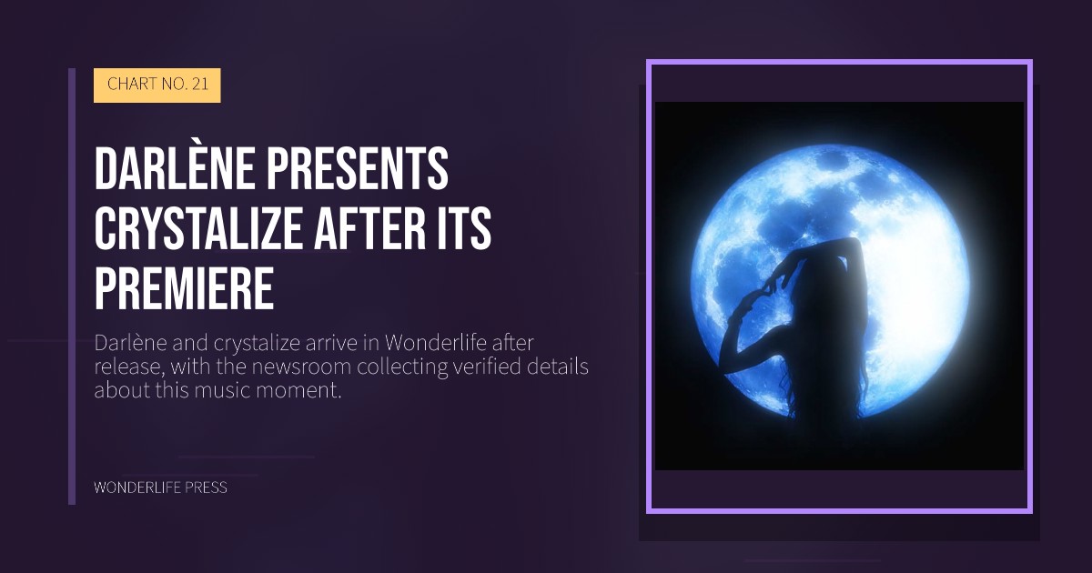 Wonderlife Press: Darlène presents crystalize after its premiere. release artwork. CHART NO. 21.