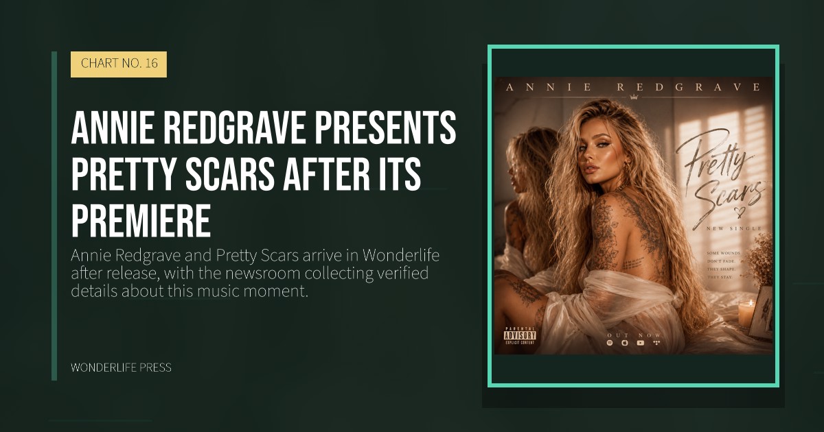 Wonderlife Press: Annie Redgrave presents Pretty Scars after its premiere. release artwork. CHART NO. 16.