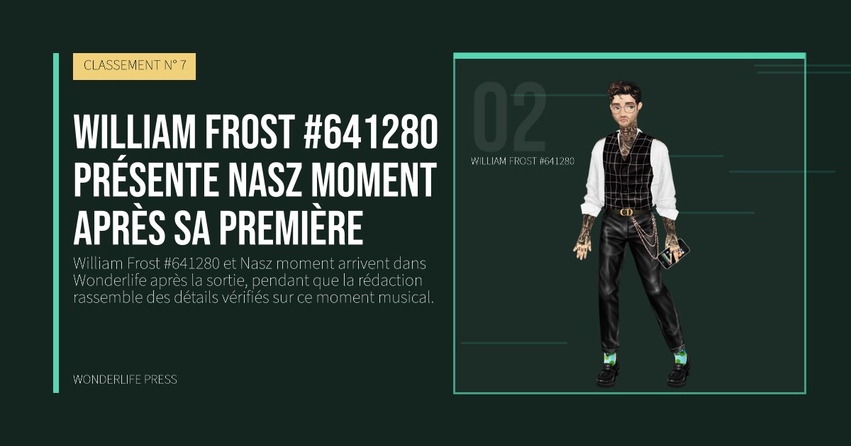 Wonderlife Press: William Frost #641280 présente Nasz moment après sa première. portrait des artistes. CLASSEMENT N° 7.