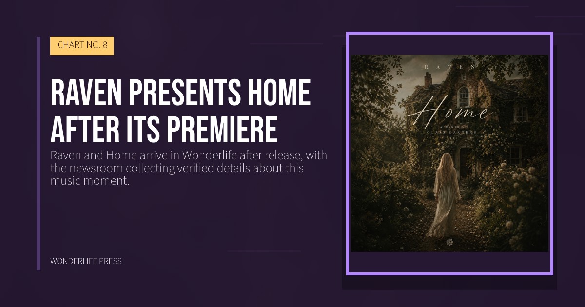 Wonderlife Press: Raven presents Home after its premiere. release artwork. CHART NO. 8.