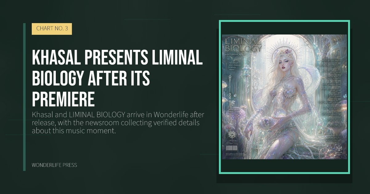 Wonderlife Press: Khasal presents LIMINAL BIOLOGY after its premiere. release artwork. CHART NO. 3.