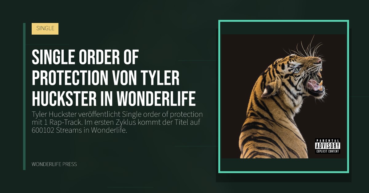 Wonderlife Press: Single order of protection von Tyler Huckster in Wonderlife. Veröffentlichungscover. SINGLE.