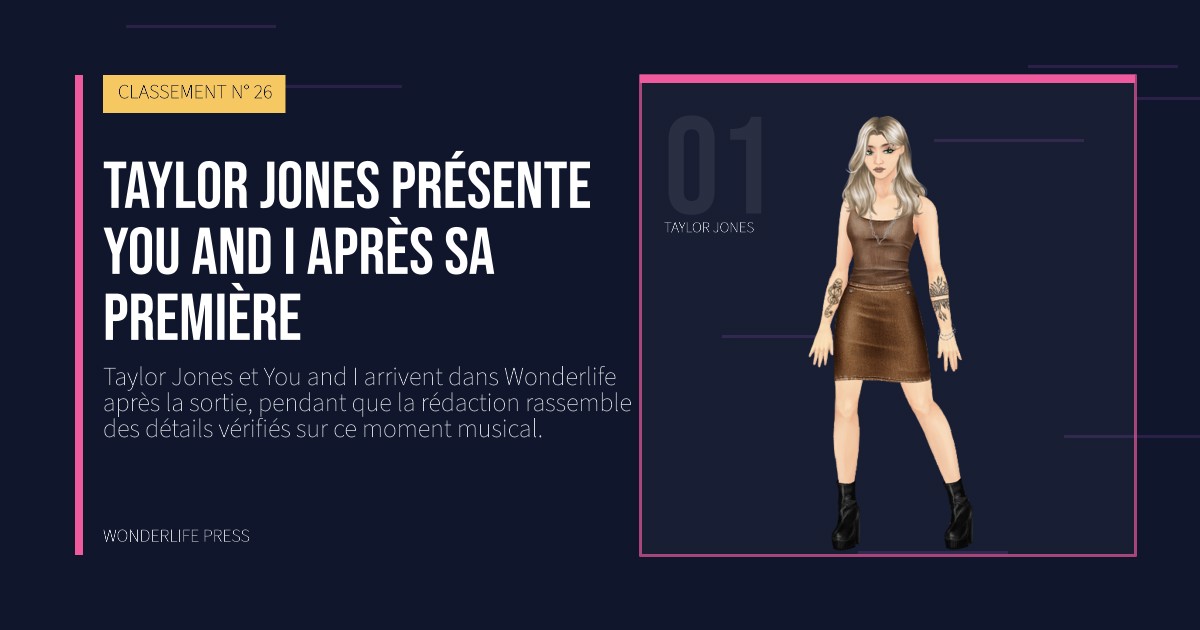 Wonderlife Press: Taylor Jones présente You and I après sa première. portrait des artistes. CLASSEMENT N° 26.