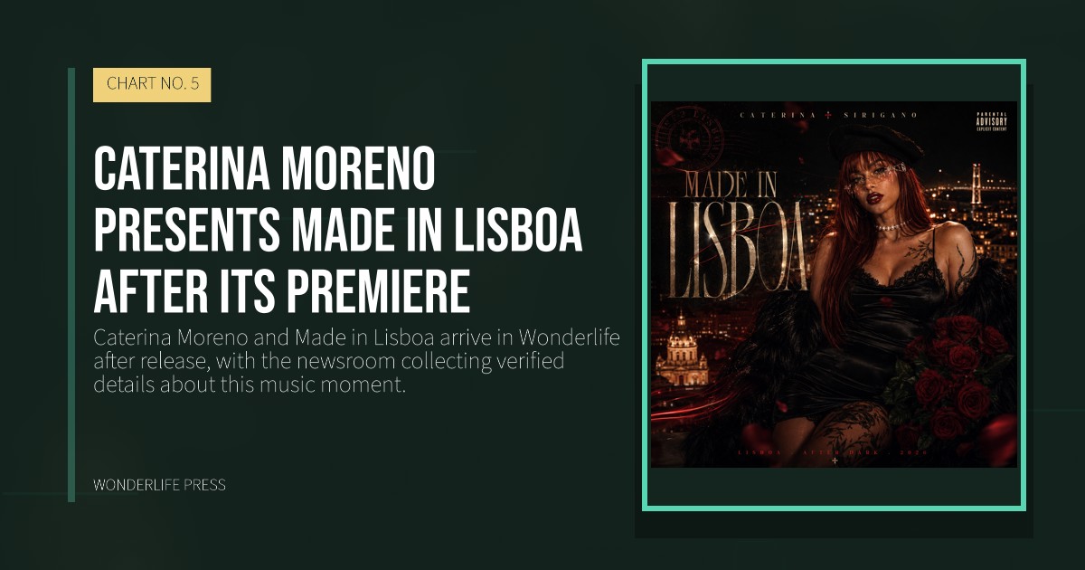Wonderlife Press: Caterina Moreno presents Made in Lisboa after its premiere. release artwork. CHART NO. 5.
