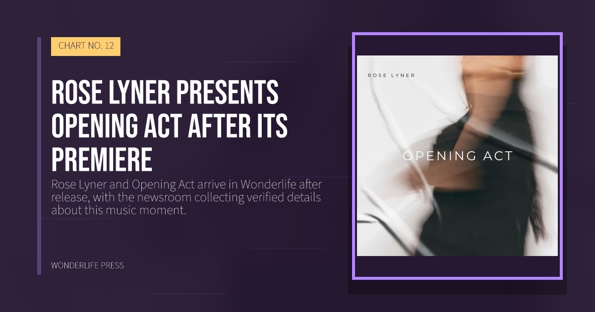 Wonderlife Press: Rose Lyner presents Opening Act after its premiere. release artwork. CHART NO. 12.