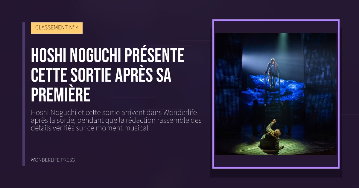 Wonderlife Press: Hoshi Noguchi présente cette sortie après sa première. pochette de la sortie. CLASSEMENT N° 4.