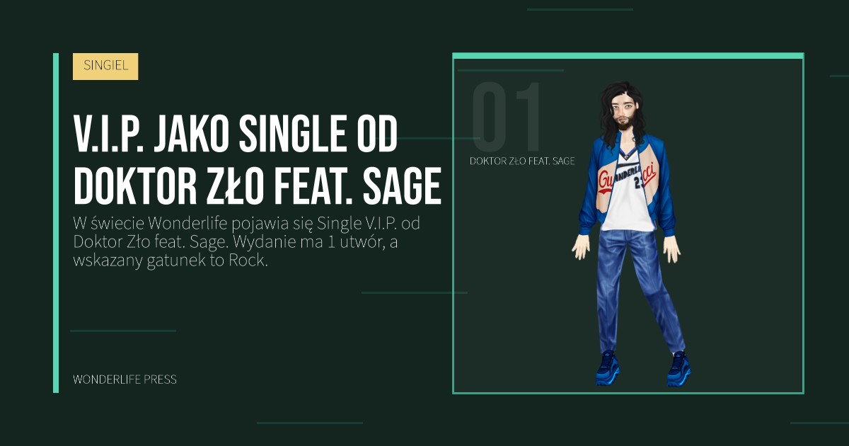 Wonderlife Press: V.I.P. jako single od Doktor Zło feat. Sage. portret artystów. SINGIEL.